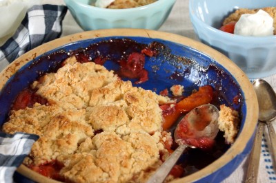 Strawberry Apricot Cobbler