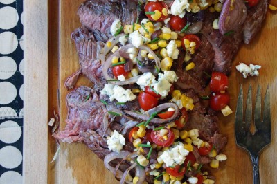 Grilled Flank Steak with Sweet Corn Relish