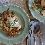 Zucchini Pancakes with Smoked Trout