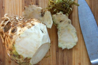 Trimming Celery Root