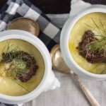 Potato, Fennel & Leek Soup with Olive Tapenade